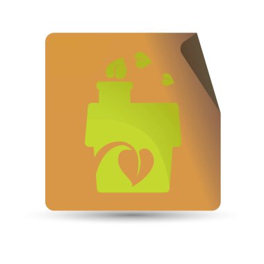 Bir kalp şekli simgesinin vektör illüstrasyonu