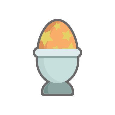 Paskalya yumurtası ikonu vektör illüstrasyon grafik tasarımı