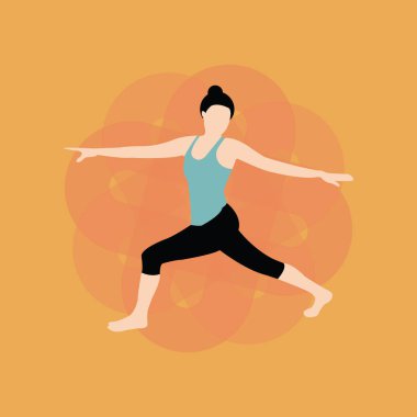 Yoga pozu. vektör illüstrasyonu