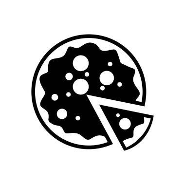 Pizza simgesinin vektör illüstrasyonu