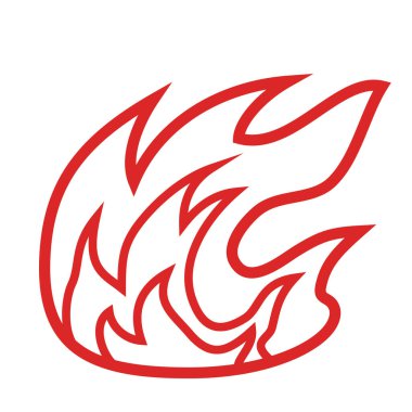 ateş alev ikonu vektör illüstrasyonuName 