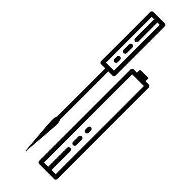 Maskara simgesi beyaz arkaplanda izole edilmiş. hamilelik testi vektör çizimi.