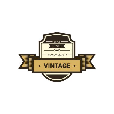vektör retro etiketleri, rozetler, logolar ve amblemler, tasarım şablonu