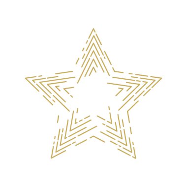 altın yıldız vektör simgesi