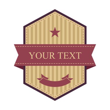 Kurdeleli ve mühürlü klasik etiket. vektör illüstrasyonu