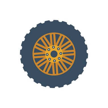 Tekerleğin yaratıcı vektör illüstrasyonu