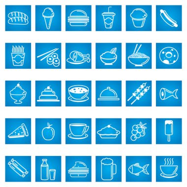 Yiyecek ve içecekler bilinen bir ölçüdür. vektör illüstrasyonu