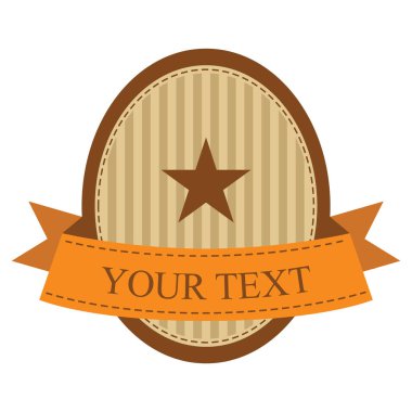 Bir yıldız etiketinin vektör illüstrasyonu