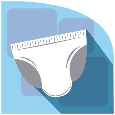 Mavi bir cep ve havlunun vektör çizimi