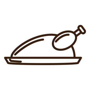 Restoran simgeleriyle basit biçimlendirilmiş pankart, vektör illüstrasyonu