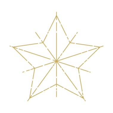 Noel yıldızı ikonu. vektör illüstrasyonu