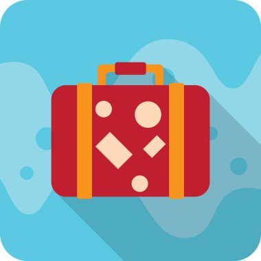 Seyahat çantası simgesinin vektör illüstrasyonu