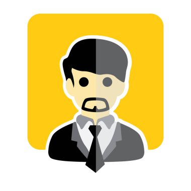 İş adamı avatar karakter ikon vektör illüstrasyon tasarımı