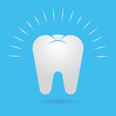 Diş ikonu. vektör illüstrasyonu