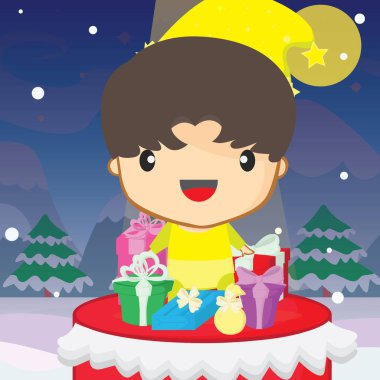 Noel arkaplanındaki kız