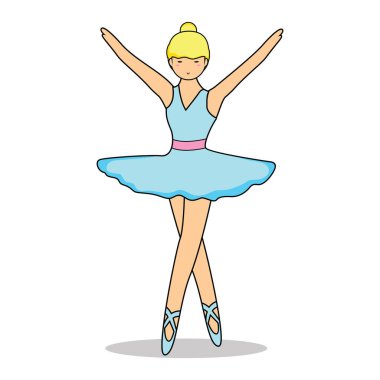 Mavi elbiseli balerin.