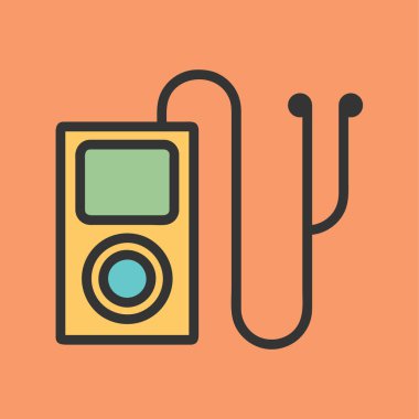 Modern müzik simgesinin vektör illüstrasyonu