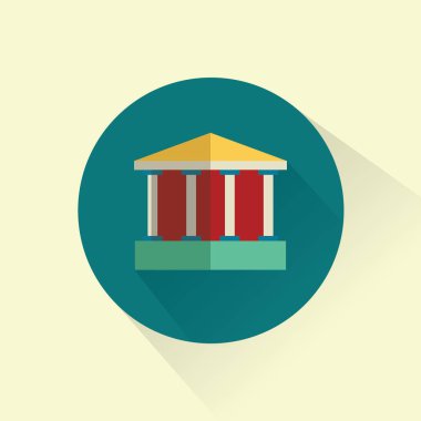 Bir evin uzun gölge simgesinin gösterimi