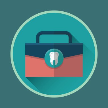 Diş simgesi vektör illüstrasyonu