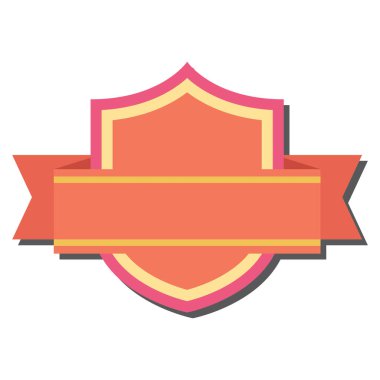 Kurdeleli bir etiketin vektör illüstrasyonu