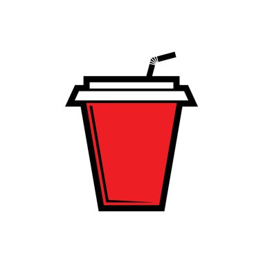 Soda ikonunun vektör illüstrasyonu