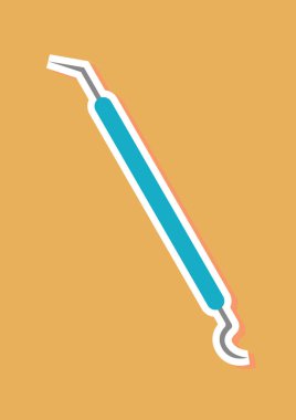 Diş düzlüğü simgesi, vektör illüstrasyonu