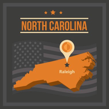 Ulusal sembollü Amerikan teması için renkli vektör illüstrasyonu