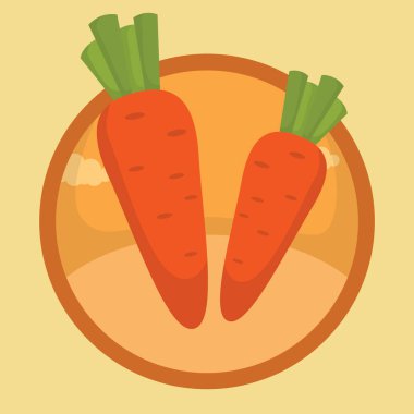 Havuç vektör illüstrasyonu, simge ögesi arkaplanı