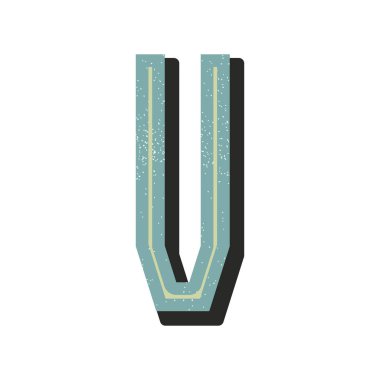 Beyaz arkaplanda izole edilmiş alfabe harfi 