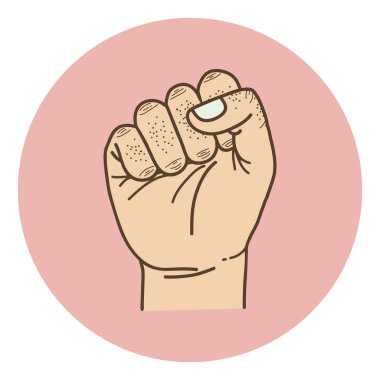 Eller yukarı vektör simgesini tutuyor