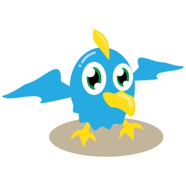 Şirin bir kuşun vektör çizimi