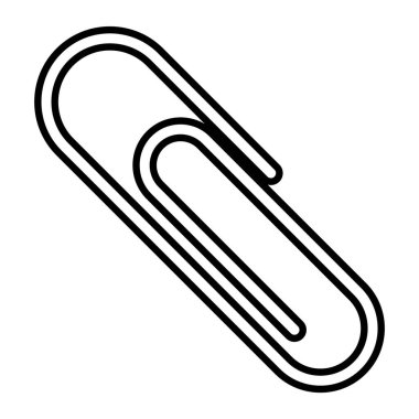 kağıt ataç simgesi vektörü beyaz arkaplanda izole edildi.