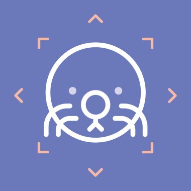 Uzaylı göz ikonu. vektör illüstrasyonu