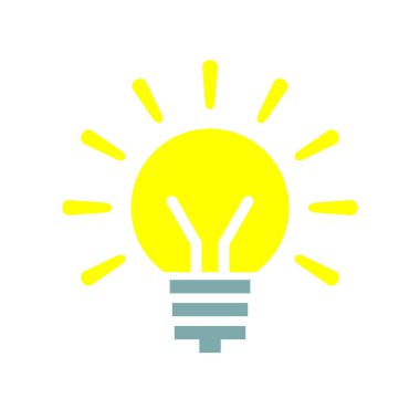 ampul simgesi, vektör illüstrasyonu