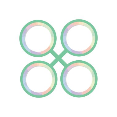 Tek soyut dairelerin vektör çizimi