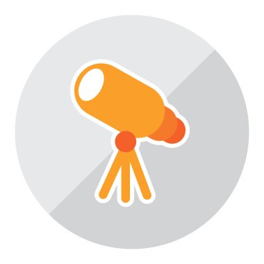 teleskop simgesi vektör illüstrasyonu