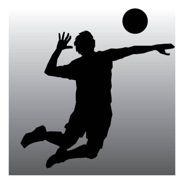 Şeffaf bir arkaplanda futbol oynayan bir adamın vektör silueti