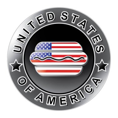 Ulusal sembollü Amerikan teması için renkli vektör illüstrasyonu