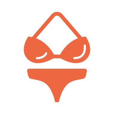 Bir kadın mayo ikonunun vektör çizimi