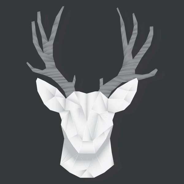 幾何学模様の鹿のベクターイラスト — ストックベクタ