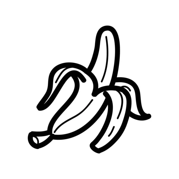 Banaan Pictogram Vector Illustratie — Stockvector