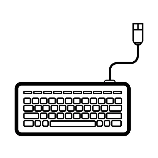 Иконка Клавиатуры Компьютера Векторная Иллюстрация — стоковый вектор