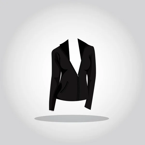 Costume Noir Sur Fond Blanc Vecteur — Image vectorielle