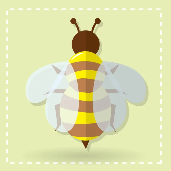 Prosty Graficzny Wektor Ikony Pszczoły Ilustracja — Wektor stockowy