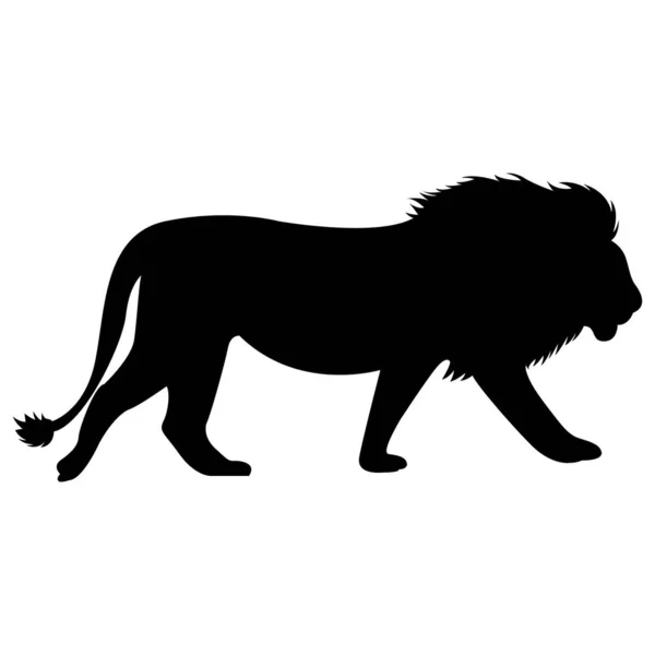 Silhouette Lion — Image vectorielle