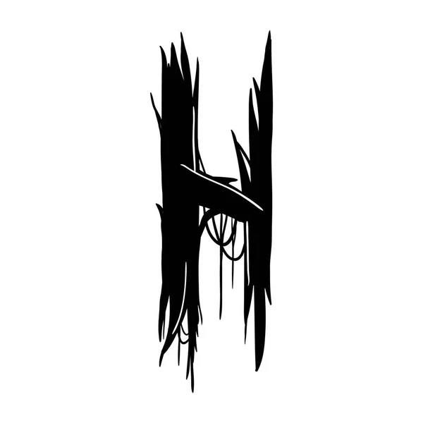 Silhouette Noire Vectorielle Tatouage Avec Des Ailes — Image vectorielle