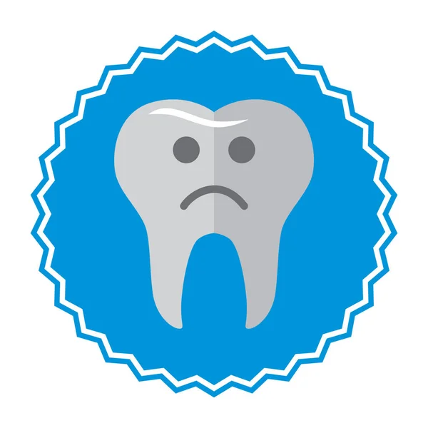 Icona Del Dente Simbolo Cura Dentale Illustrazione Vettoriale — Vettoriale Stock