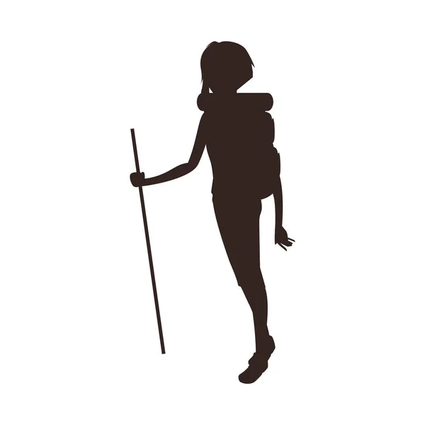 Креативна Векторна Ілюстрація Жінки Хокеїстки — стоковий вектор