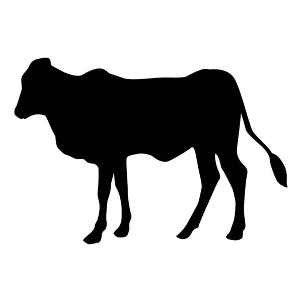 奶牛的侧影 — 图库矢量图片