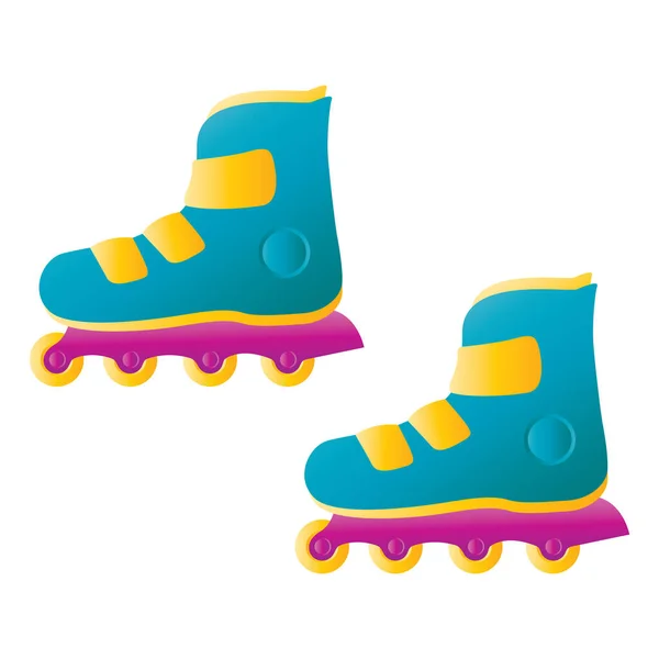 Vector Illustration Roller Skates Icon — Stock Vector
